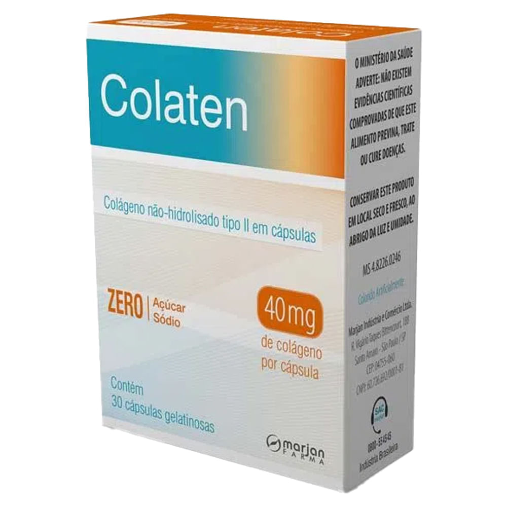 Colaten Plenne Colágeno Tipo 2 Sabor Abacaxi e Hortelã c/30 Sachês