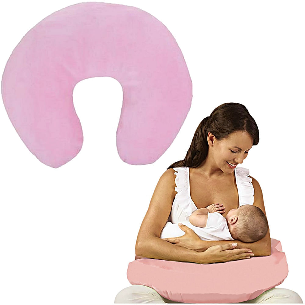 Almohada de lactancia RG Shops Almofadas Amamentação almofada bebe  travesseiro amamentar color rosa claro geométrico