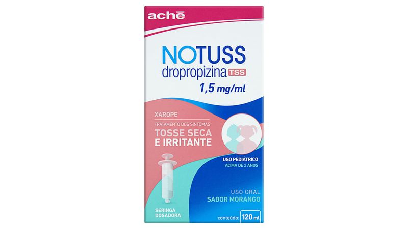 Notuss TSS Aché Xarope para Tosse Pediátrico 1,5mg/ml 120ml em