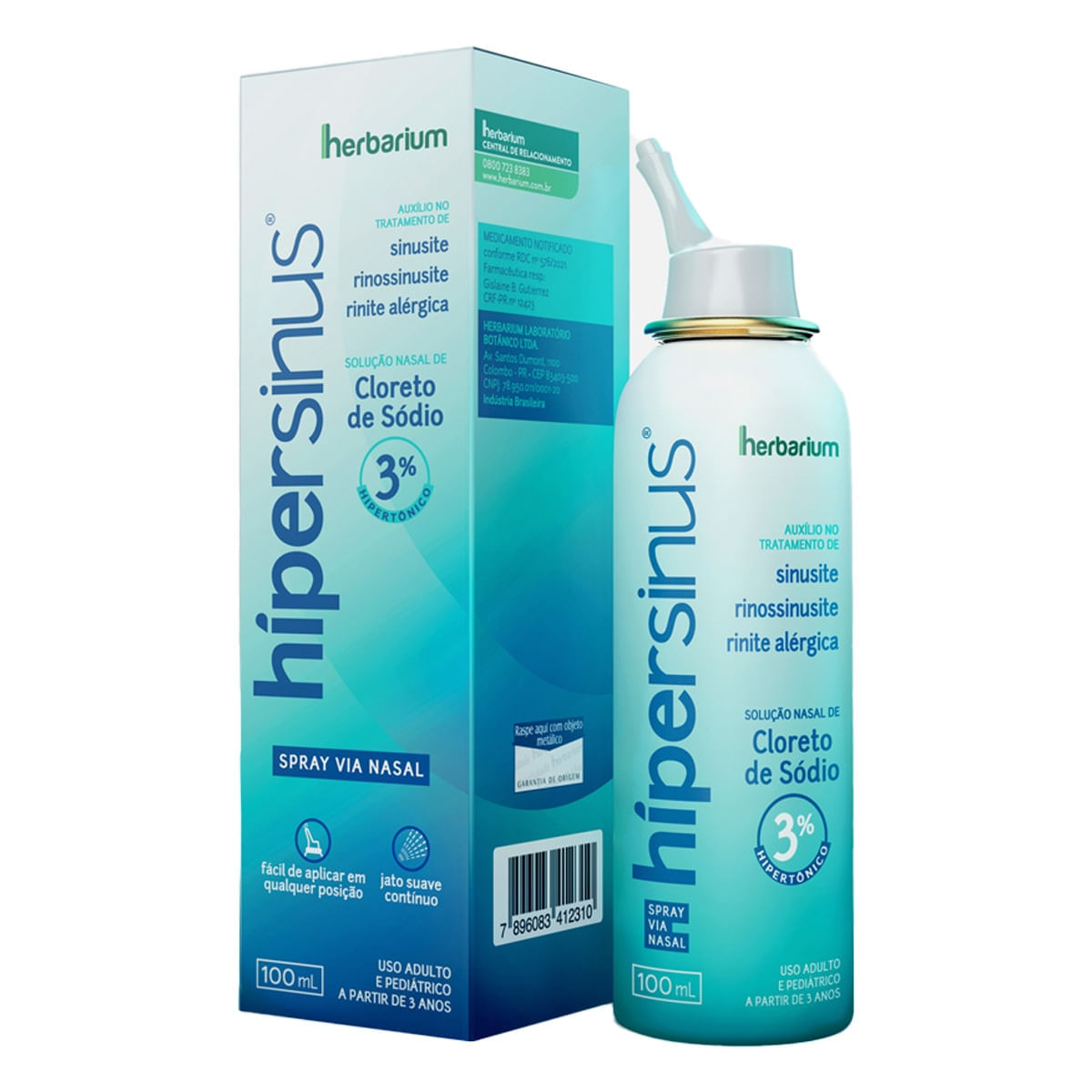 Hipersinus spray Herbarium solução de uso nasal 100ml - Farmadelivery