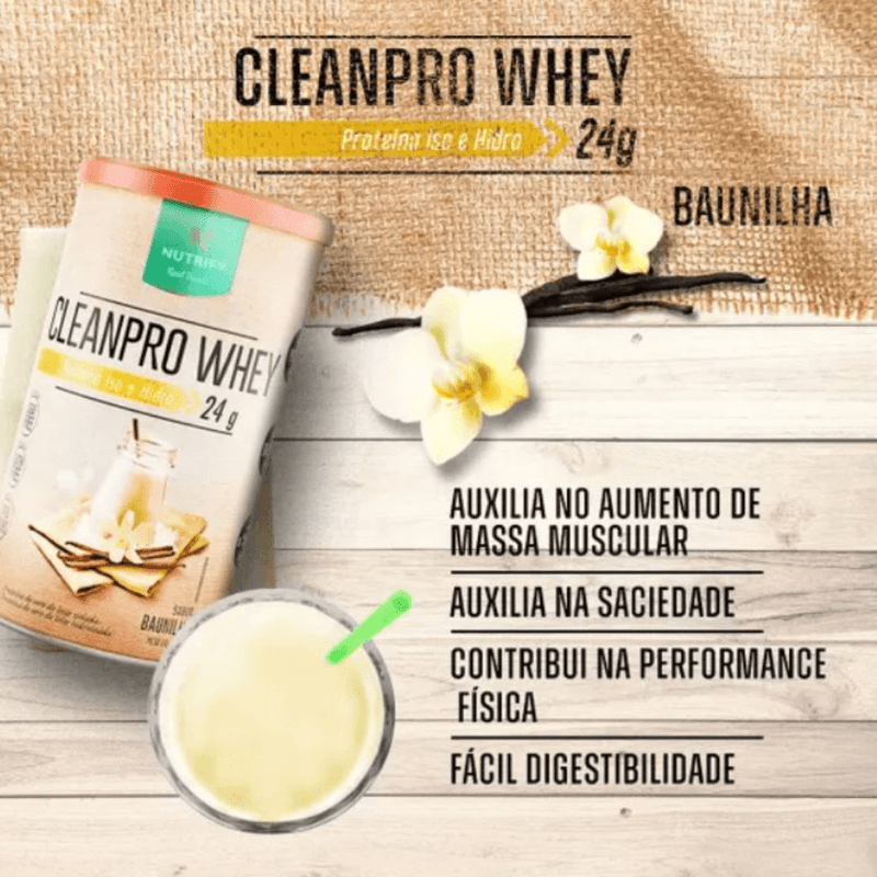 Whey Protein Isolado Cleanpro Baunilha 450g Nutrify Farmadelivery 3385